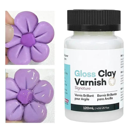50/100ML Gloss Varnish For Air Dry Clay Glaze Clay Gloss Clay Varnish High Gloss Varnish Long-Lasting Multiusing Glossy