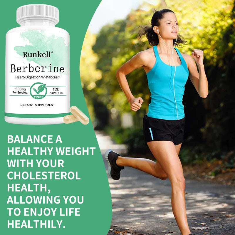 Berberine Supplement 1000mg - Supports Cholesterol, Heart, Healthy Weight & Immune, Gastrointestinal Health, Non-GMO