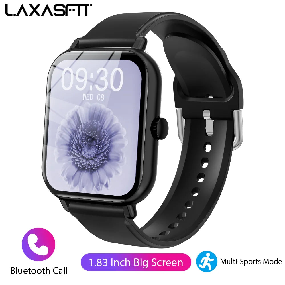 LAXASFIT 2025 New Men's Smart Watch Women's Gift Full Touch Screen Sports Fitness Watch Bluetooth Phone Digital Smart Watch