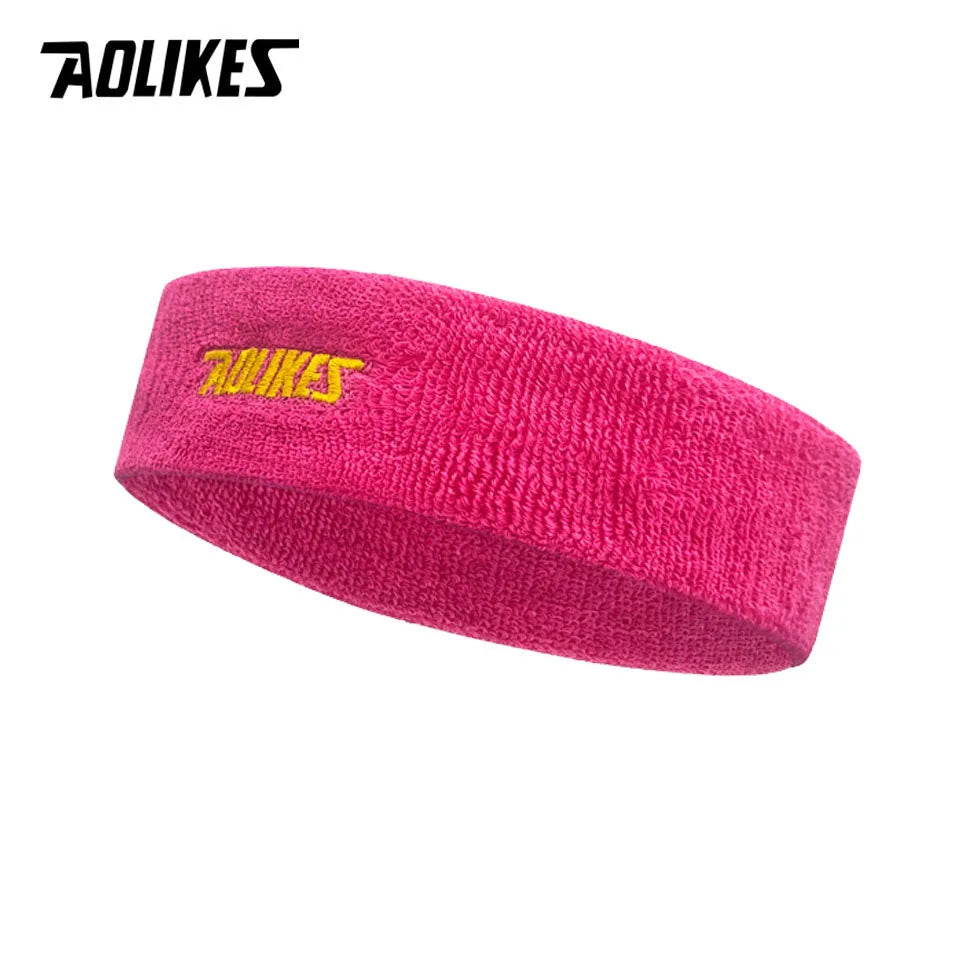 AOLIKES High Quality Cotton Sweat Headband For Men Sweatband women Yoga Hair Bands Head Sweat Bands Volleyball Tennis
