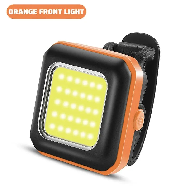 WEST BIKING Cycling Mini Front/Rear Lights 250mAh Rechargeable LED High Visibility Taillight Bicycle Front Fork Light Hiking