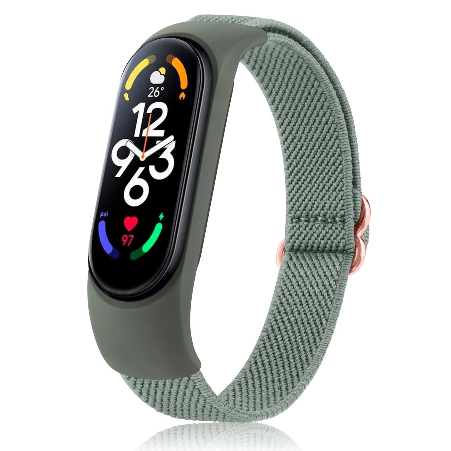 Elastic Nylon Watch Strap For Xiaomi Mi Band 7 6 5 4 3 Band Adjustable Wristband For Xiaomi Mi Band 3 4 5 6 7 Strap Replacement