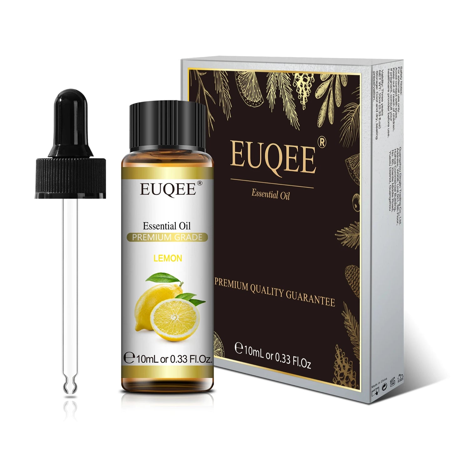 EUQEE 10ml Pure Natural Essential Oil Lavender Jasmine Eucalyptus Vanilla Sandalwood Sweet Orange Lemon Oregano Neroli Fragrance