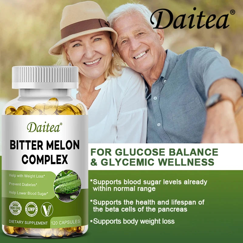 Bitter Melon Extract, Supports Digestive Health, Healthy Blood Sugar Levels, Multivitamin Supplement, 120 Capsules