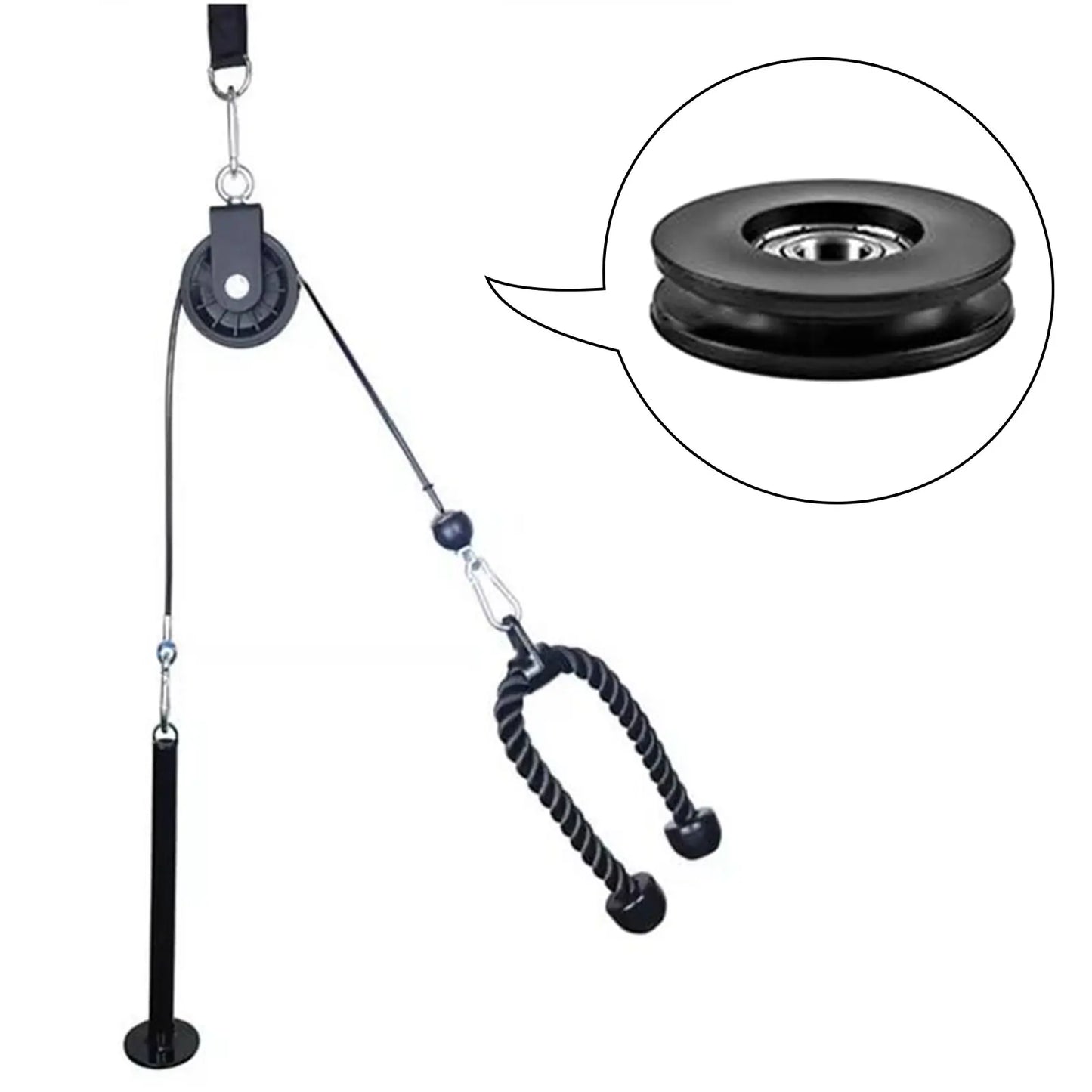 Fitness Pulley Wheel Parts Convenient Wear Resistant Accessory Universal for Cable Machine Pulley System Home Gym Attachments