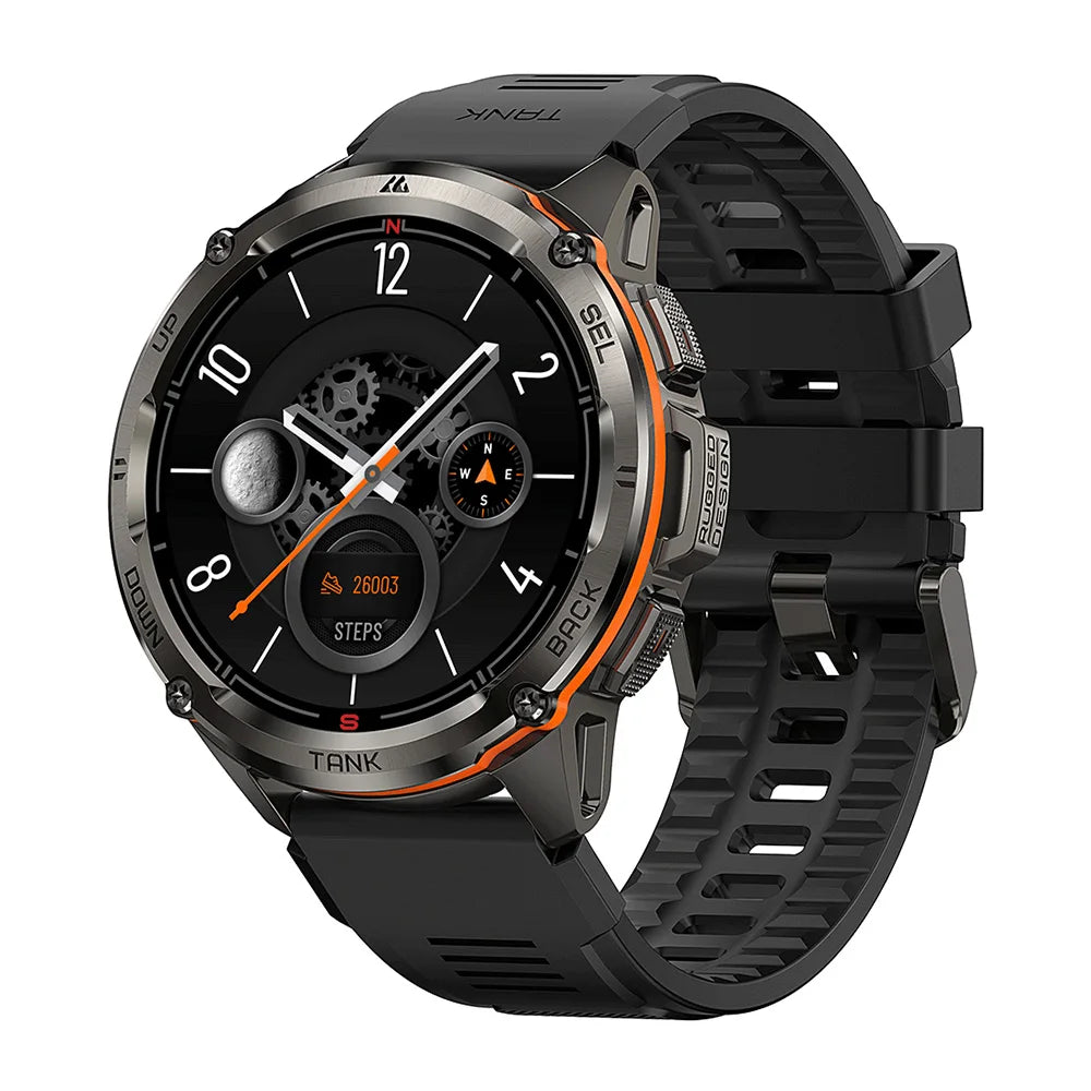 KOSPET TANK T3 Ultra GPS Smart Watch For Men Altimeter Compass Barometric 470mAh 60 Days Battery Bluetooth Call IP69K Waterproof