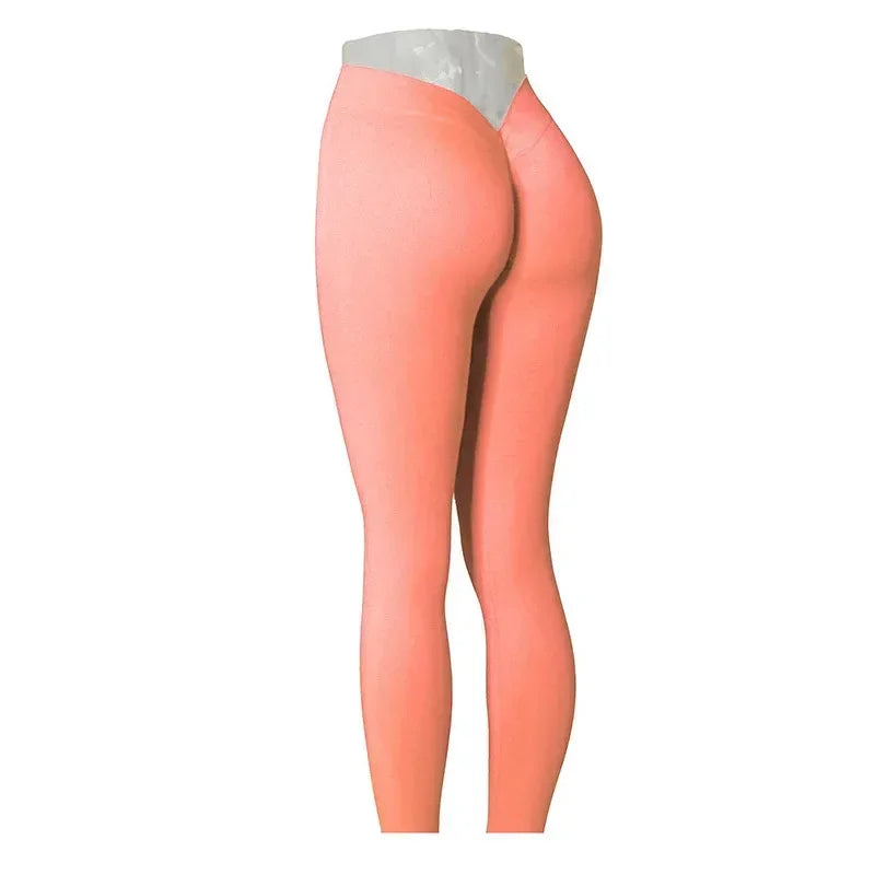 Sexy Scrunch Leggings Push Up Tights Woman Back V-Waist Gym Leggings Sport Women Fitness Legging Butt Lift Yoga Pants