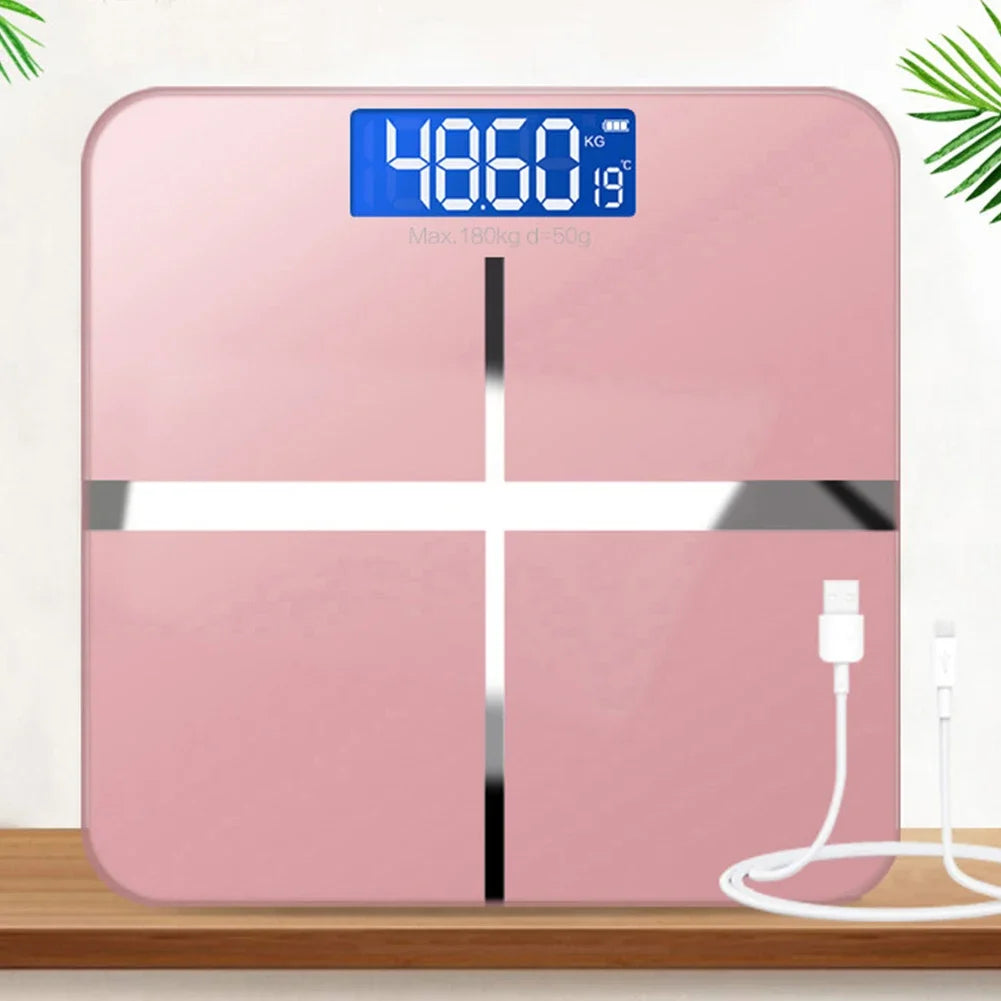 Weight Loss Weighing Device LED Display Smart Body Weight Scale USB Charging Precision Electronic Scale for Home Office Adult