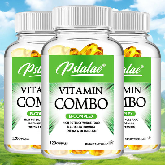 B Vitamin Capsules - Improve Mood, Nervous System and Increase Energy - 120 Capsules