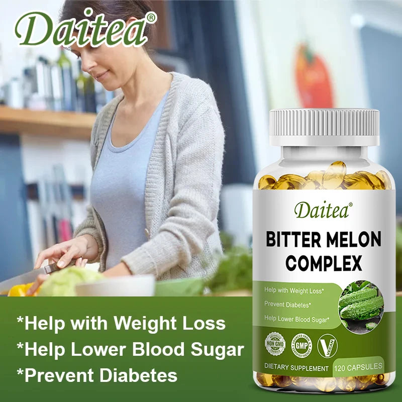 Bitter Melon Extract, Supports Digestive Health, Healthy Blood Sugar Levels, Multivitamin Supplement, 120 Capsules