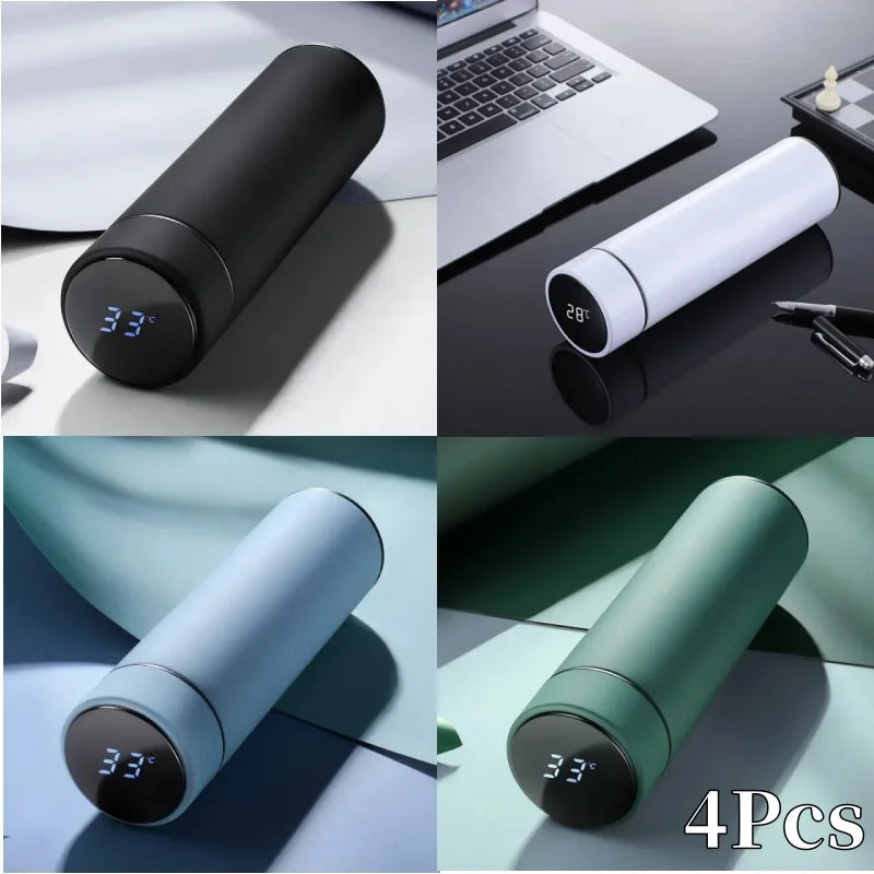 Intelligent Temperature Display Thermal Mug 304 Stainless Steel Thermos Bottle Long-lasting Heat Preservation Cute Water Bottle