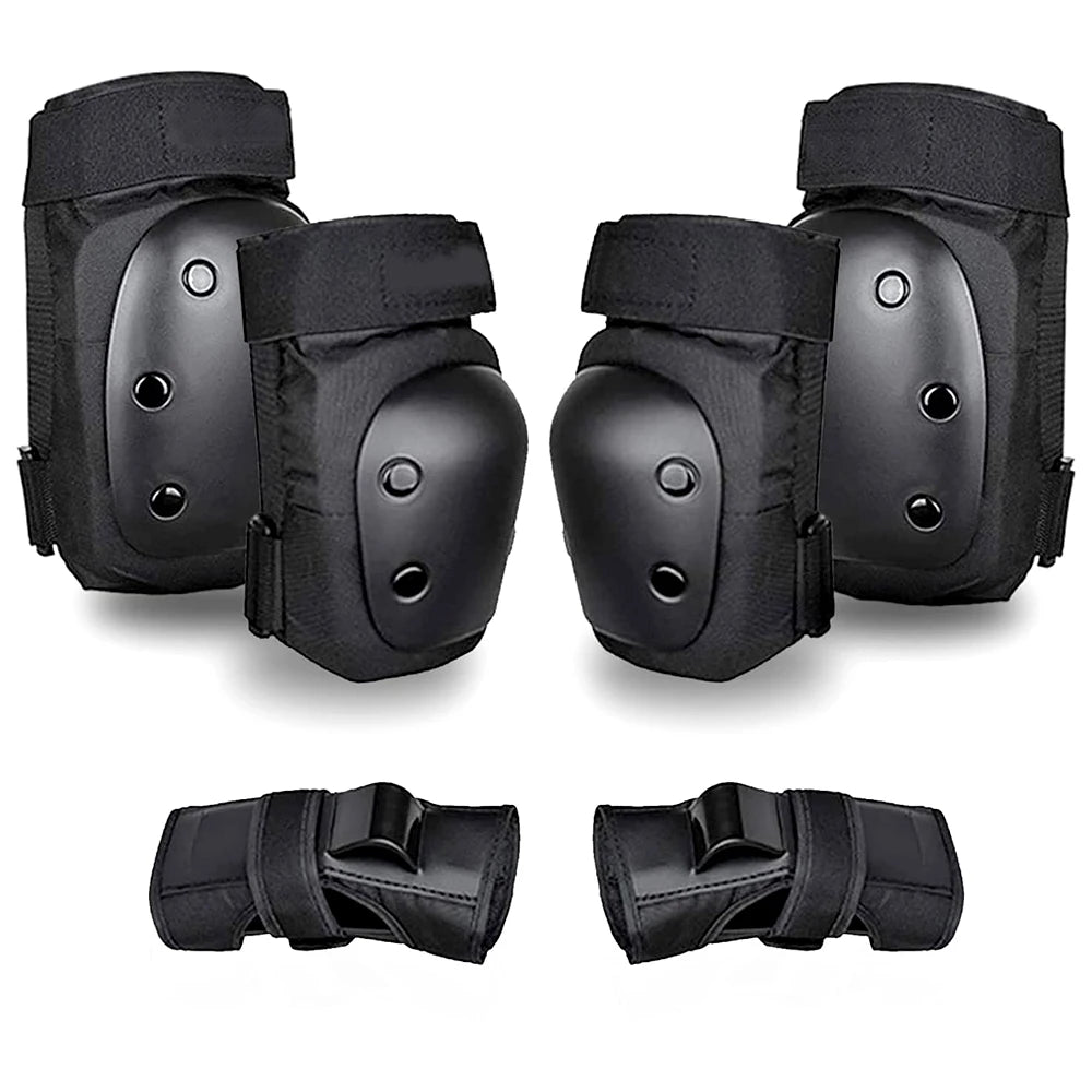 Adult/Kids Knee Pads Elbow Pads Wrist Guards 6 in 1 Protective Gear Set for Inline Roller Skating Skateboarding Scooter BMX