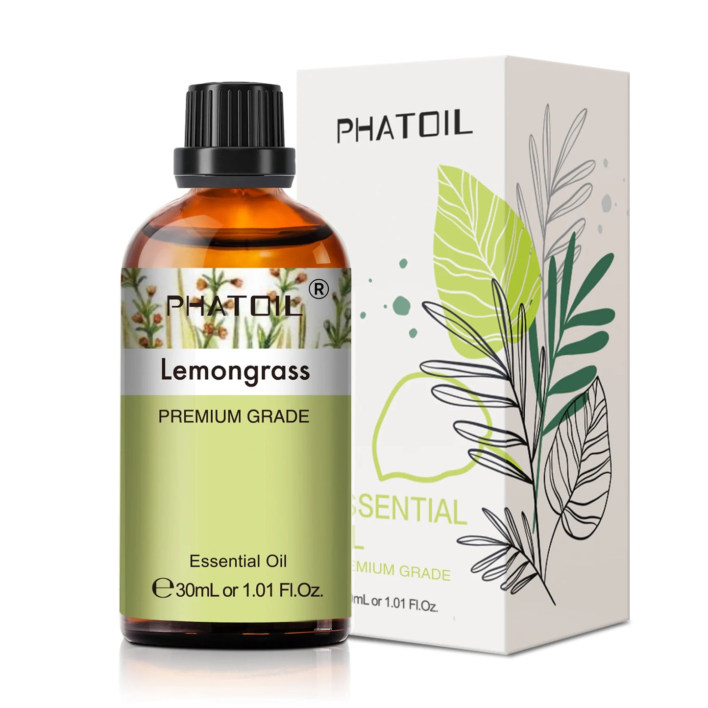 PHATOIL 1PCS Aromatherapy Essential Oil 30ml Lemon Eucalyptus Spearmint Australian Tea Tree Juniper Rose Aroma Essential Oils