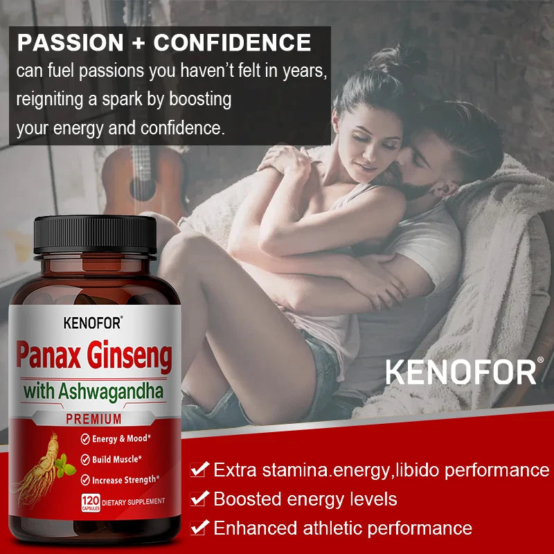 Ginseng and Maca extracts provide energy and strength for men and women, while black pepper aids in better absorption