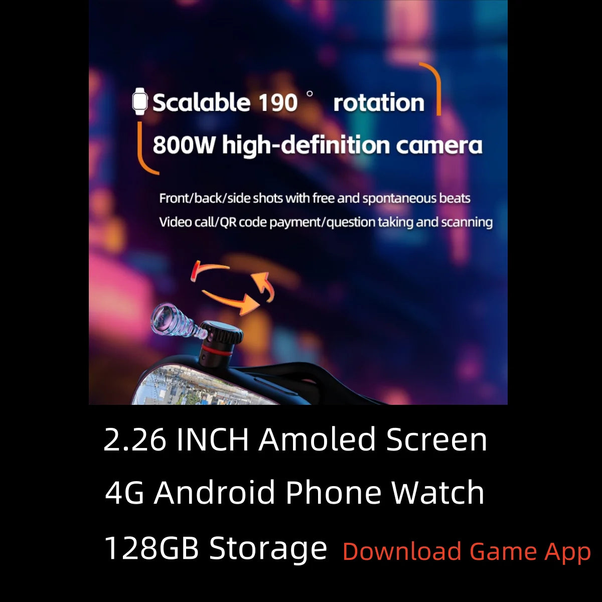 CD99 Smart Watch 8GB RAM AMOLED Wifi ROM GPS 128GB Position APP Download Bluetooth Men Women Cellular Card Version Smartwatch