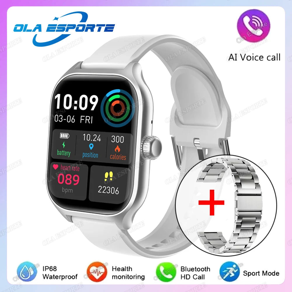 2025 New Smart Watch Women Men Android IOS Phone Bluetooth Call Blood Oxygen Blood Pressure Monitor smartwatch for Xiaomi Huawei