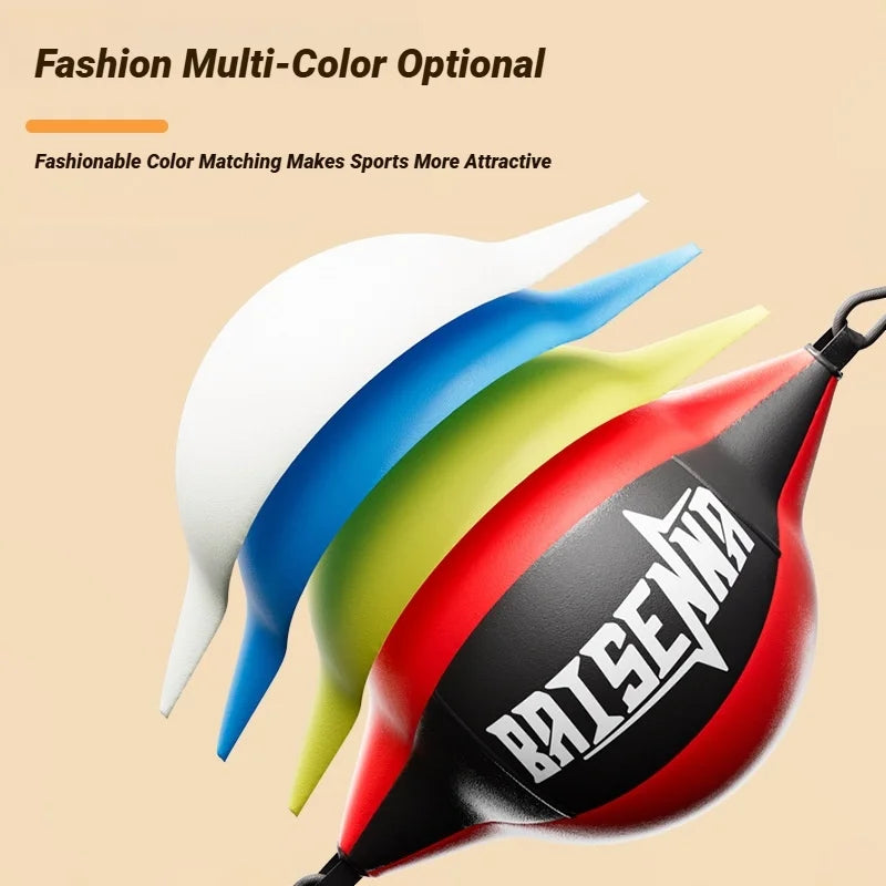 Pu Reaction Boxing Punching Ball Quality Leather Training Hangings Swivel Speedball Exercise Fitness Balls Home Sports Gym