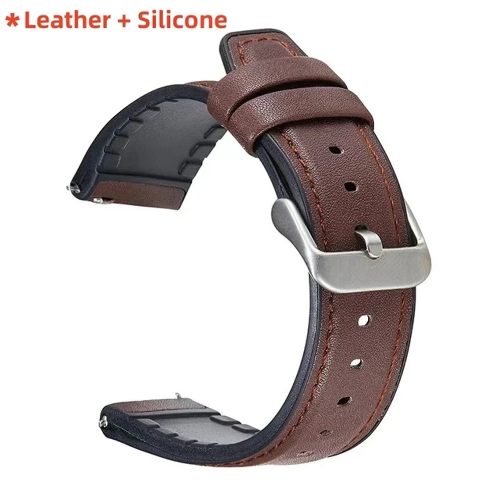 22mm Leather Strap For Huawei Watch GT5 GT 5 Pro 46mm Smart Watch Band Huawei GT 4 3 2 GT4 GT3 Pro 46mm Women Man Watch Bracelet