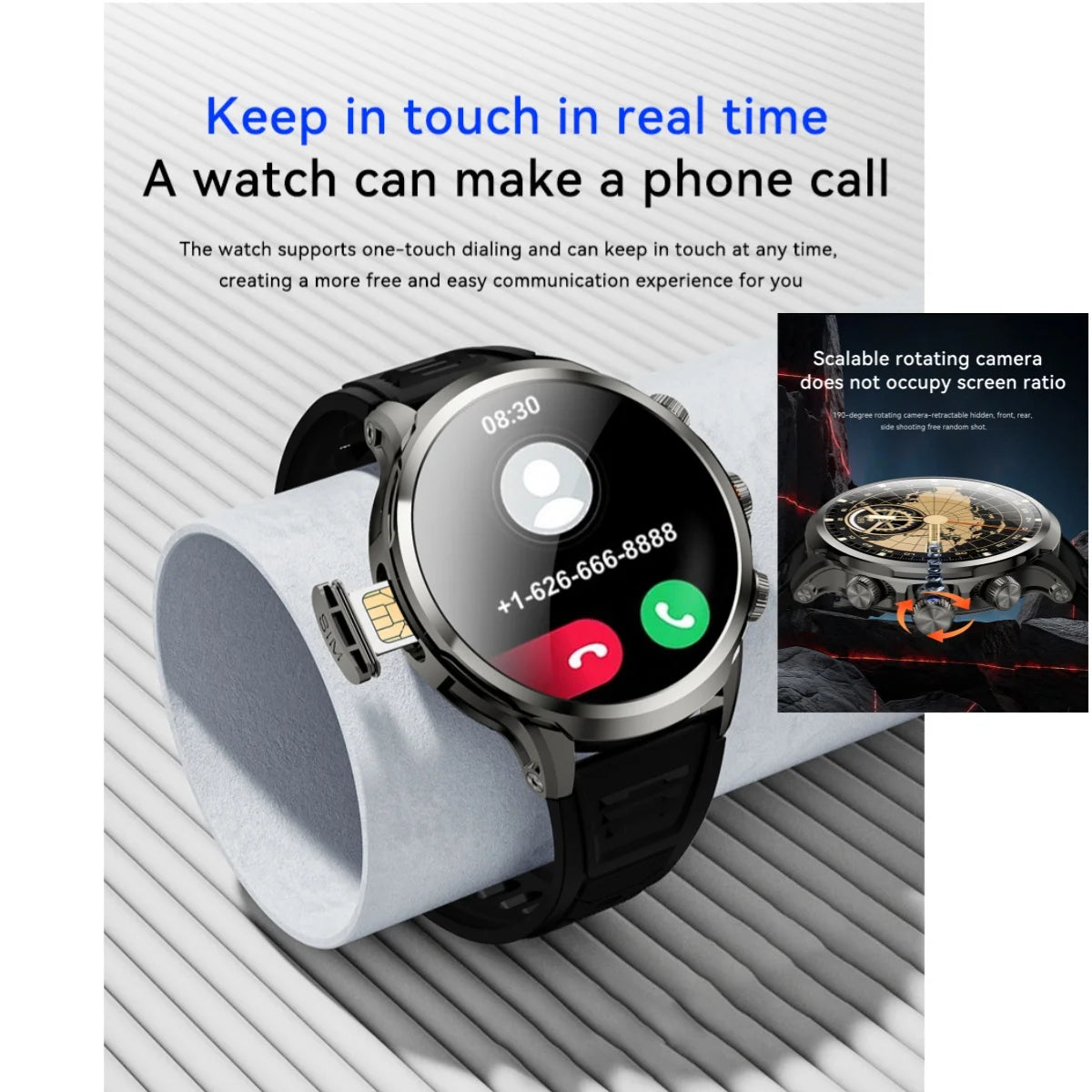 GoldenSpike H18 Pro Smartwatch Men Women GPS WIFI 5G Smart Watch Rotary Camera NFC App Download 256GB Storage Rom Amoled Screen