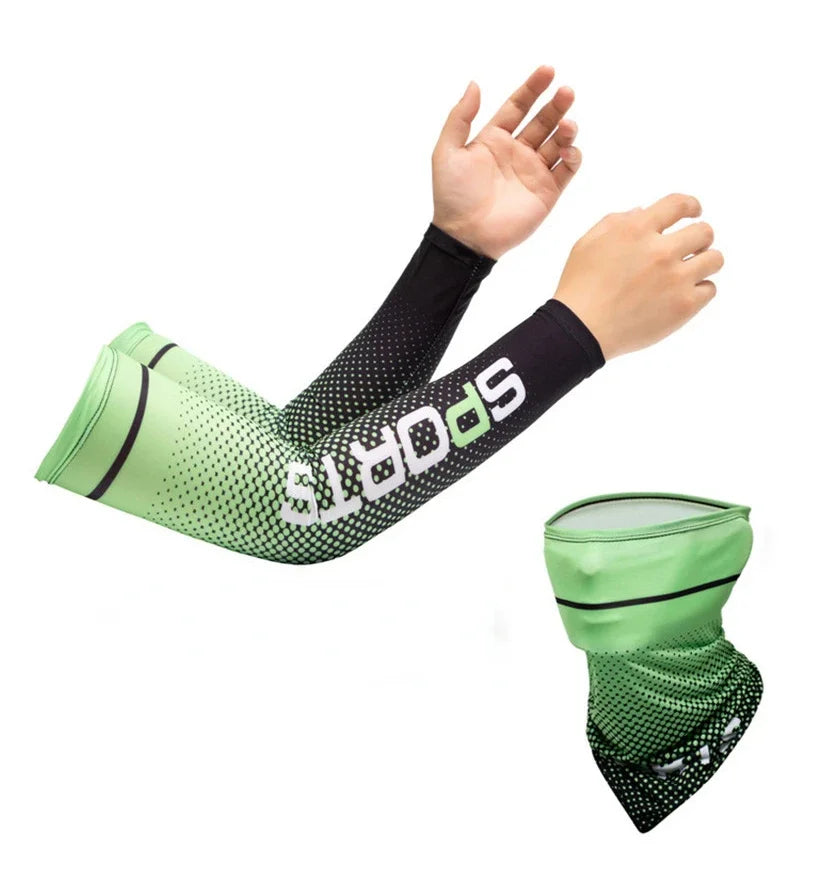 New Ice Silk Sleeve Sunscreen Cuff UV Sun Protection Arm Sleeves  Anti-Slip Men Women Long Gloves Outdoor Cool Sport Cycling