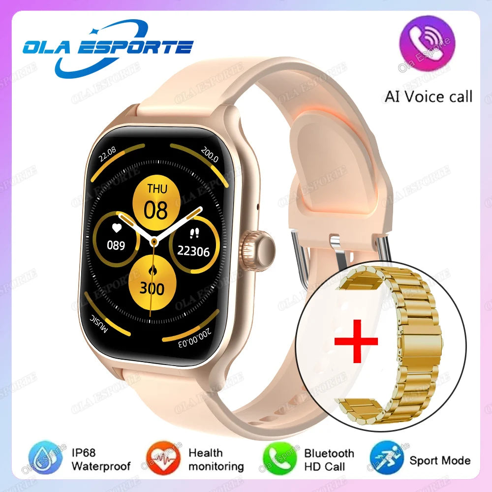 2025 New Smart Watch Women Men Android IOS Phone Bluetooth Call Blood Oxygen Blood Pressure Monitor smartwatch for Xiaomi Huawei