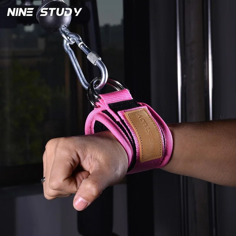 Adjustable Wrist Cuffs Neoprene Padded Straps for Cable Machines Resistant Band Strength Training Fitness Equipment