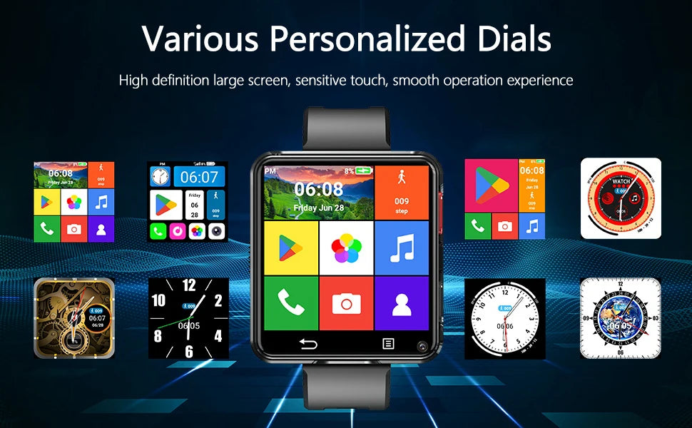 2025 S998 Smart Watch 4G Android 11.0 OS 500W Dual Camera 3GB 32GB 2.64 inch 480*480 GPS WIFI Smartwatch Men PK S999 DM101 DM100