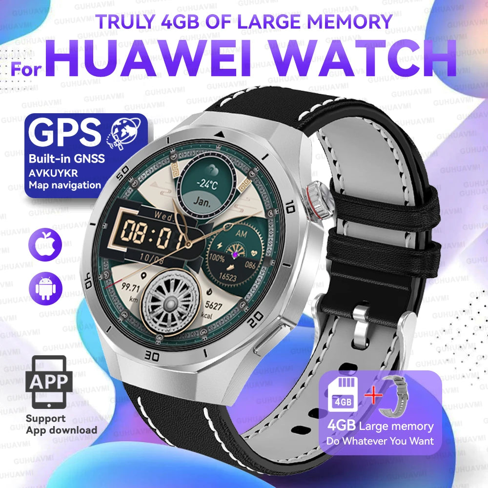 2025New For HUAWEI Upgraded Ultra Big 4GB Memory Smart Watch Men GPS Map MP3/MP4 Player Bluetooth Call Sports Fashion Smartwatch