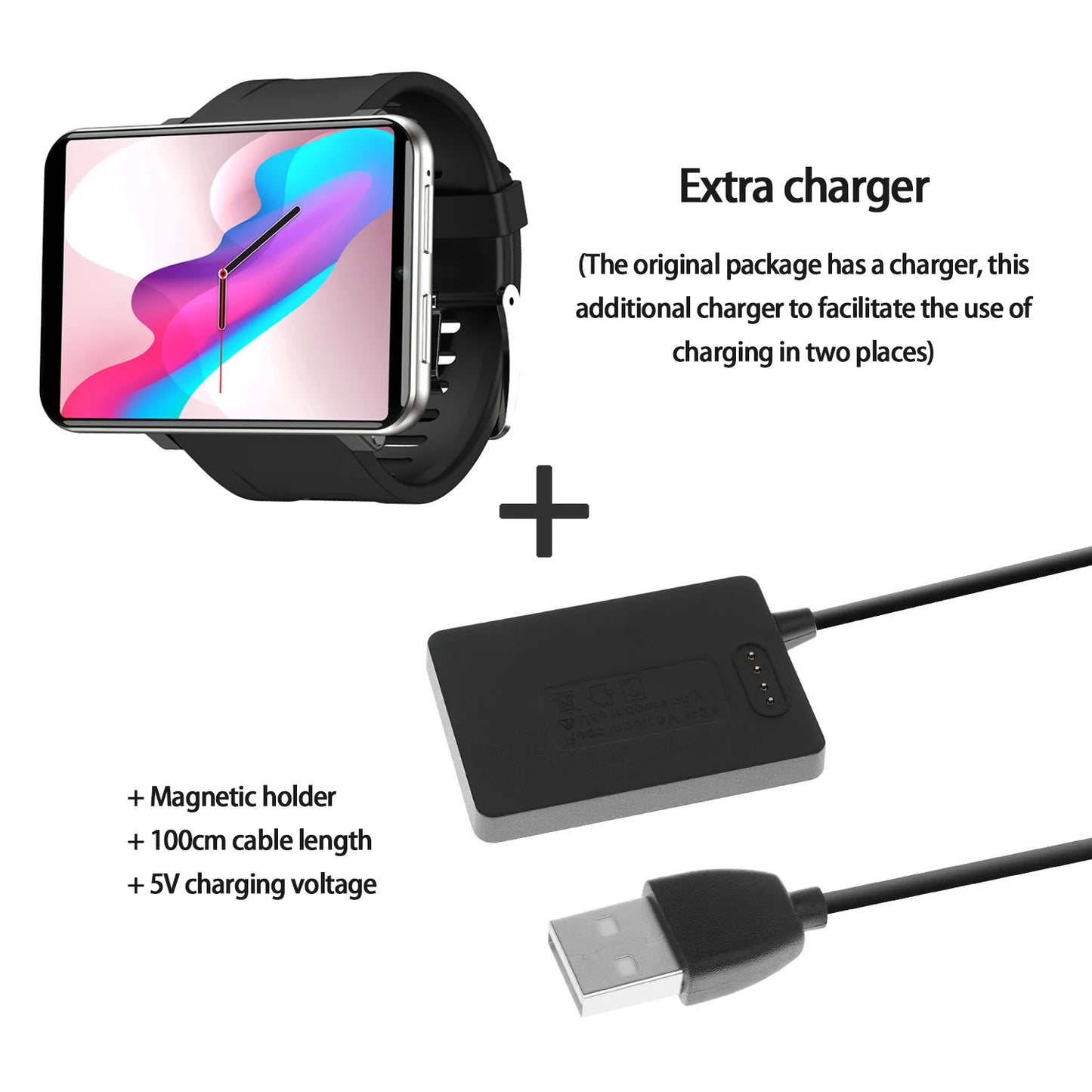 Rainbuvvy DM100 4G LTE Smart Watch Android 7.1 3GB RAM 32GB ROM 5MP Camera IPS 2700mah Battery 2.86 inch Touch Screen Smartwatch