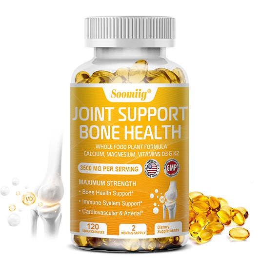 Calcium Magnesium Vitamin D3 & K2 - Supports healthy joint structure, function & comfort, muscle, immunity, bones, non-GMO