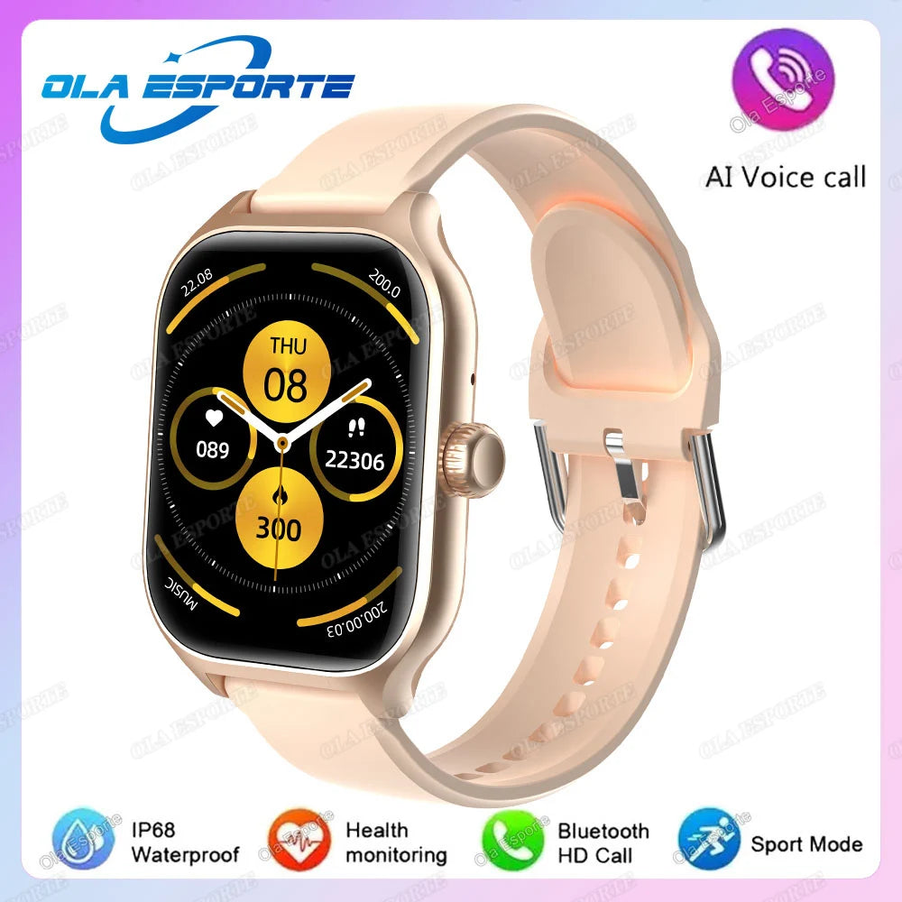 2025 New Smart Watch Women Men Android IOS Phone Bluetooth Call Blood Oxygen Blood Pressure Monitor smartwatch for Xiaomi Huawei