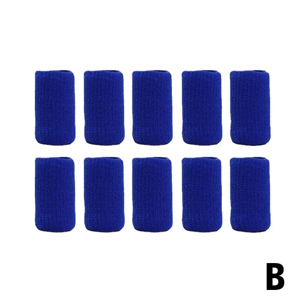 10pcs Nylon Finger Sleeve Support Thumb Brace Protector Gear Breathable Elastic Finger Tape For Basketball Tennis Sports Gym