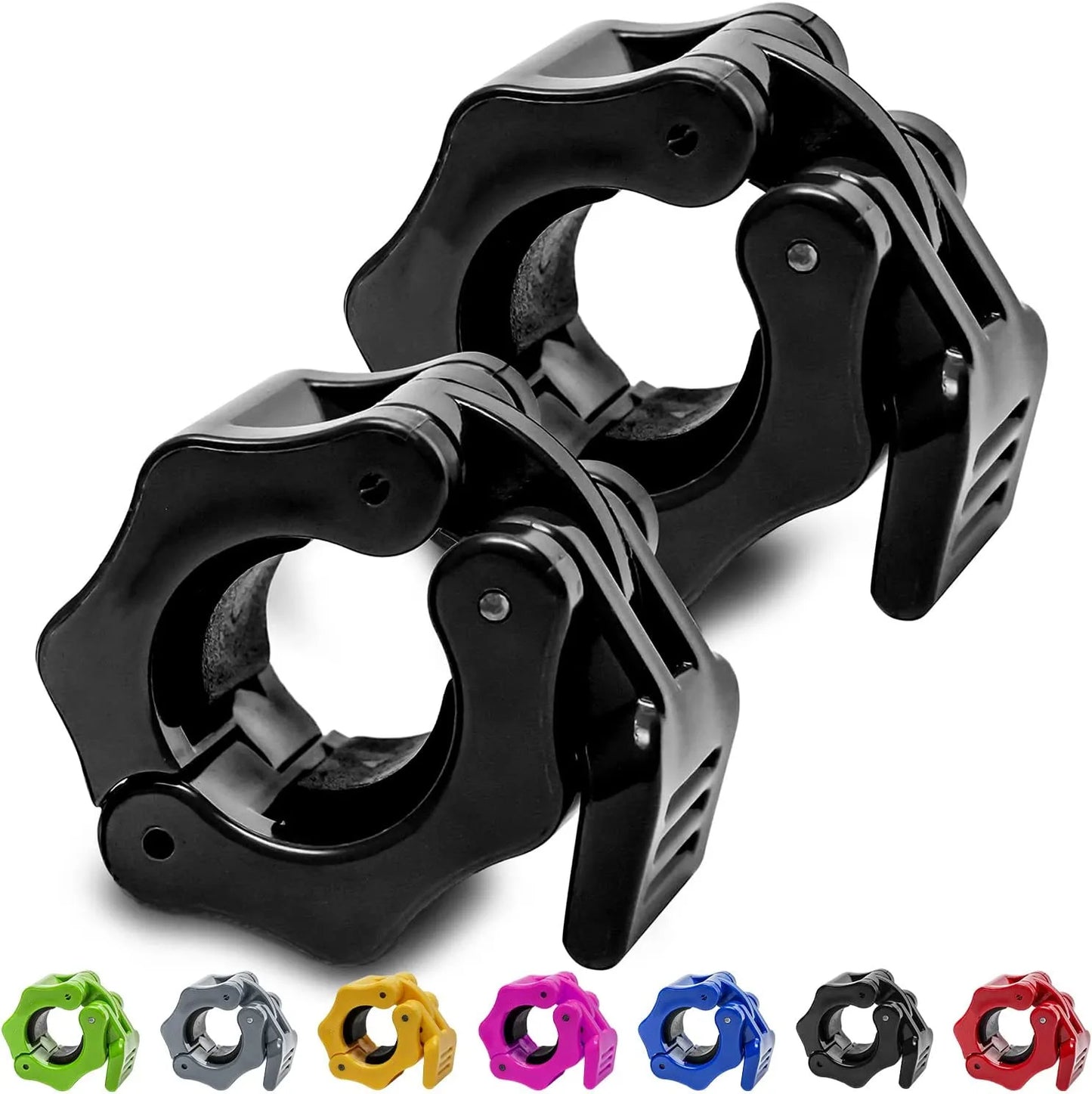 1“/2" Dumbbell Clips Barbell Clamp Collars Quick Release Standard Barbell Clip Non-Slip Lock for Gym Weightlifting Powerlifting