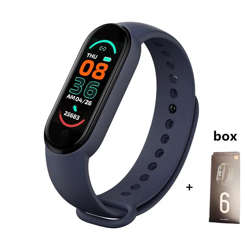 M6 Smart Watch Color Screen Step Counting Multi Sport Fitness Mode Message Reminder Photography Music Remote Control Smart Band