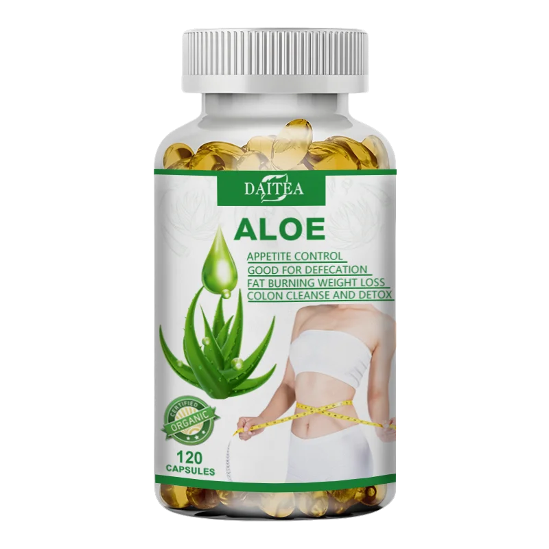 Aloe Vera Extract Capsules - Maximum Strength Detox, Supports Cleansing, Acidity Balancing & Immune Support 120 Capsules