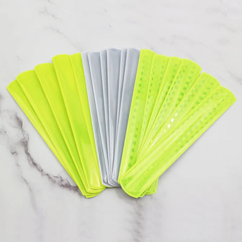 2pcs Bicycle Reflective Strips Safety Legs Tie Reflective Strap Reflective Material Traffic Safety Rain Coat Reflective Tape