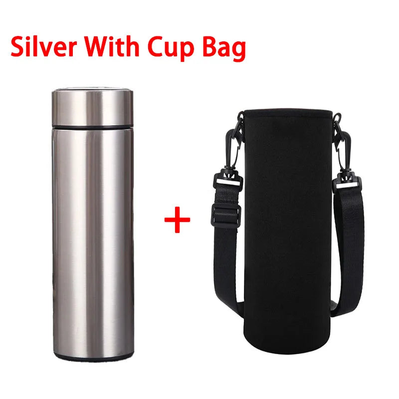 500ML Intelligent Temperature Thermos Bottle Stainless Steel Insulated Cup Portable Vacuum Flask Keeps Cold and Heat Thermal Mug