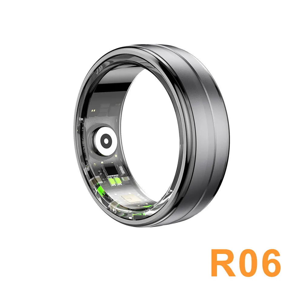 New R02 Smart Ring IP68 Waterproof Blood Pressure Oxygen Sleep Heart Rate Step Monitoring Multiple Sports Mode Men Women Gifts
