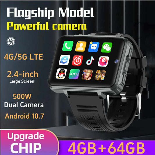 NEW VP999 Global Version 4G NET Smartwatch Android OS 1500mAH Battery 2.4" Screen Blood Pressure GPS Location Men Smart Watch
