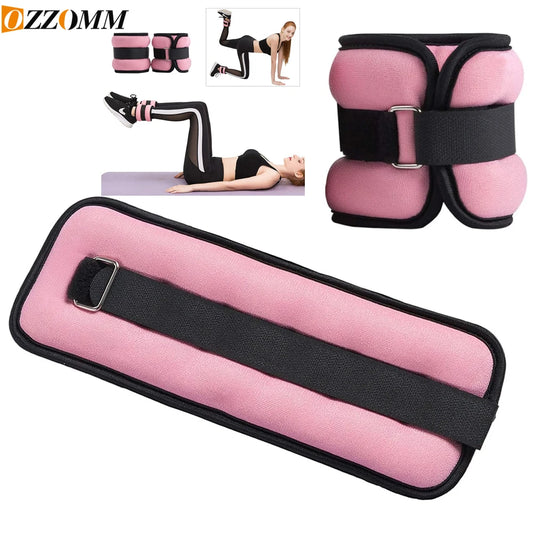 1Pair Adjustable Ankle Weights (0.5kg/1kg) - Neoprene Leg & Arm Straps for Fitness, Aerobics, Physical Therapy - Women, Men,Kids