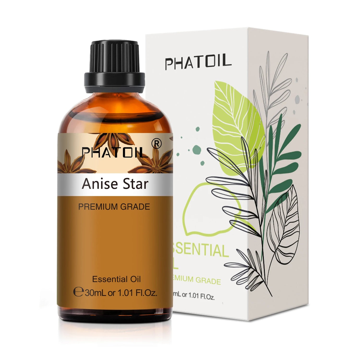 PHATOIL 1PCS Aromatherapy Essential Oil 30ml Lemon Eucalyptus Spearmint Australian Tea Tree Juniper Rose Aroma Essential Oils