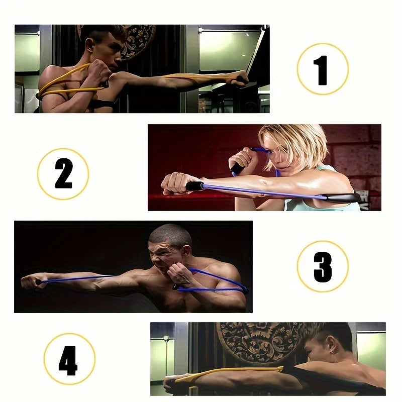 8-Shaped Boxing Tension Belt, Get Fit with Rubber Resistance Band, Men and Women's Outdoor Gym, Karate, Boxing,Yoga and Pilates