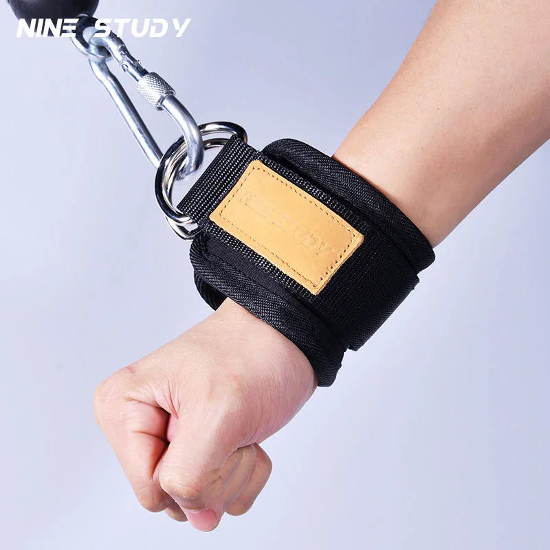 Adjustable Wrist Cuffs Neoprene Padded Straps for Cable Machines Resistant Band Strength Training Fitness Equipment