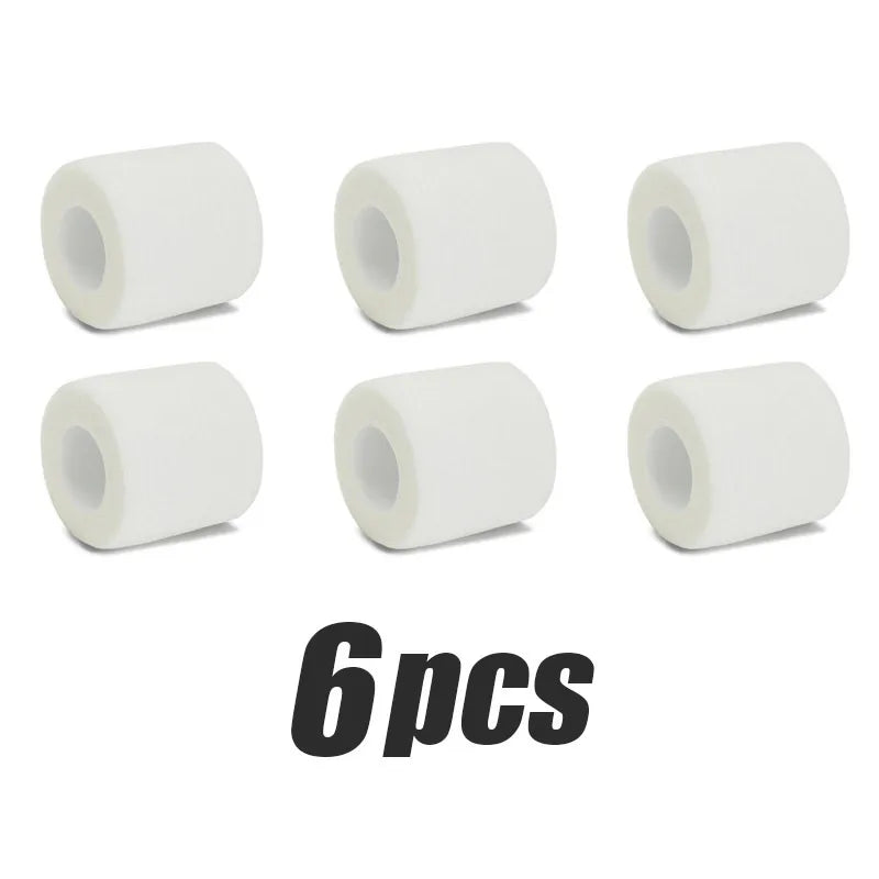 6pcs/12pcs/24pcs  5cm*4.5m white  gauze sports bandage self-adhesive breathable elastic bandage for fixing fingers, wrists, and