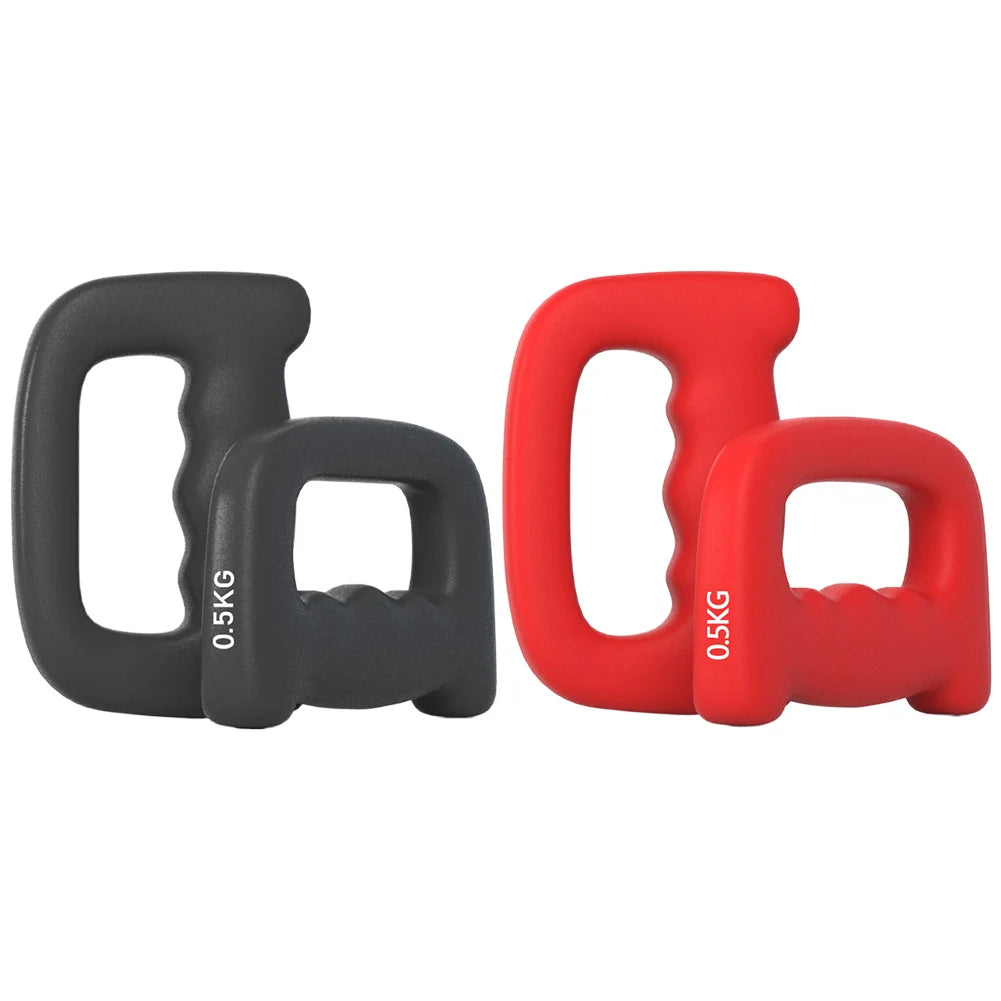 2Pcs Dumbbell Hand Weight Ergonomic D Shaped Boxing Hand Weights Non-Slip Fitness Hand Weight for Strength Speed Explosive Power