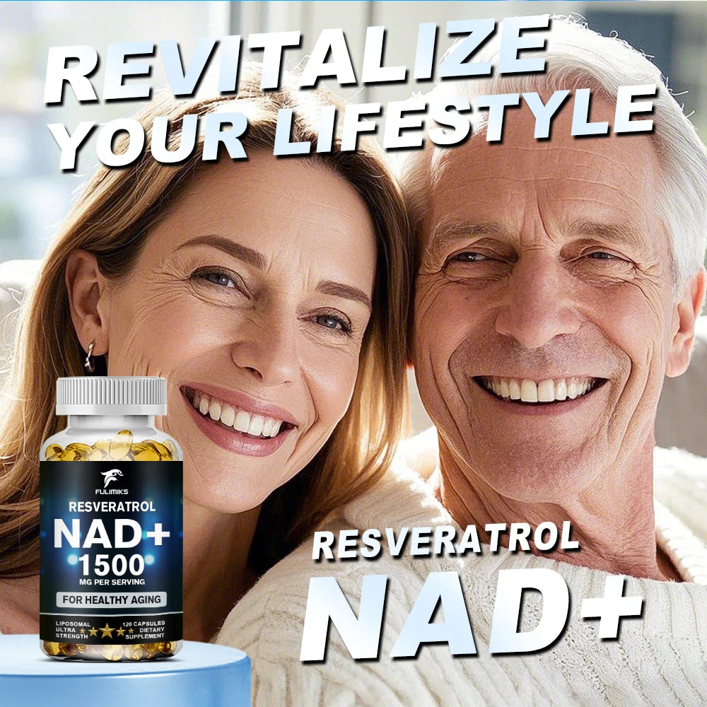 NAD+ and Resveratrol Supplement To Help Support Cell Regeneration, Natural Energy, Focus and Memory