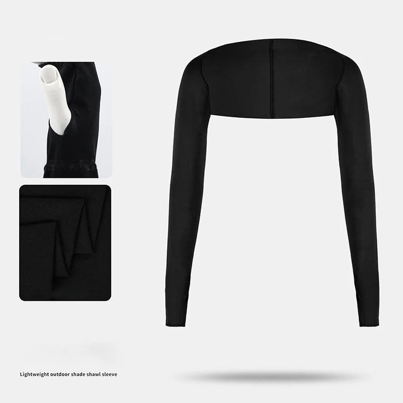 UV Protection Shawl Driving Arm Sleeves Women Outdoor Hiking Summer Cycling Golf Lightweight Seamless Shoulder Breathable Shawl