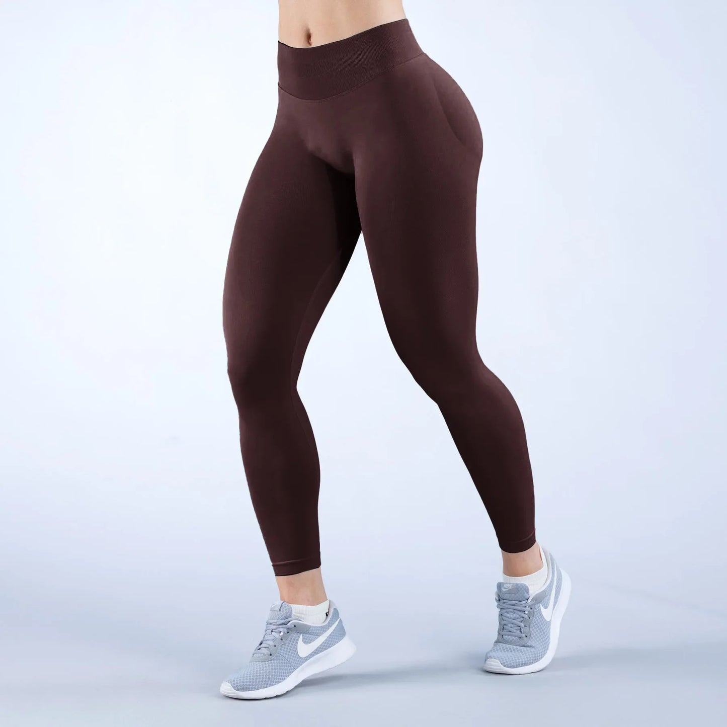 Seamless Women Solid Waist Yoga Pants Three-section Waist Sexy Hip-lifting Tight Sports Pants Fitness Exercise Yoga Pants
