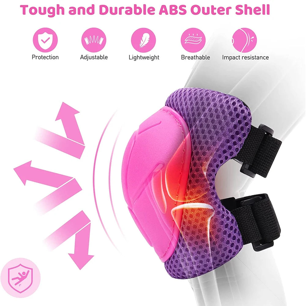 Kids Knee Pads Elbow Pads Guards Protective Gear Set Safety Gear for Roller Skates Cycling Bike Skateboard Inline Riding Sports