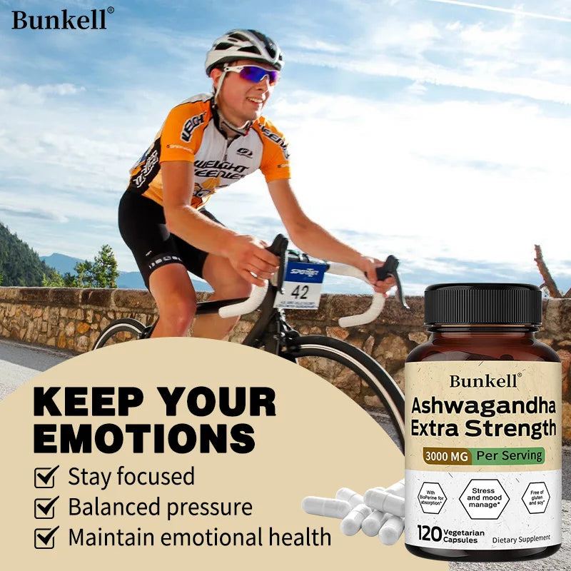 Ashwagandha 3000 mg capsules to help balance stress and manage mood